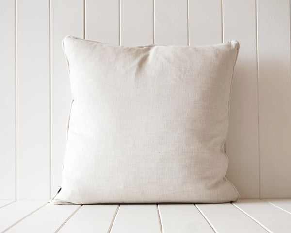 Indoor Cushion - Linen Feather - Black Palm Natural - 50x50cm