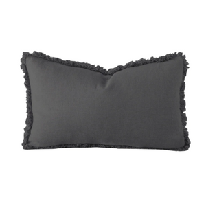 Bambury - Linen Cushion 30x60cm - Charcoal