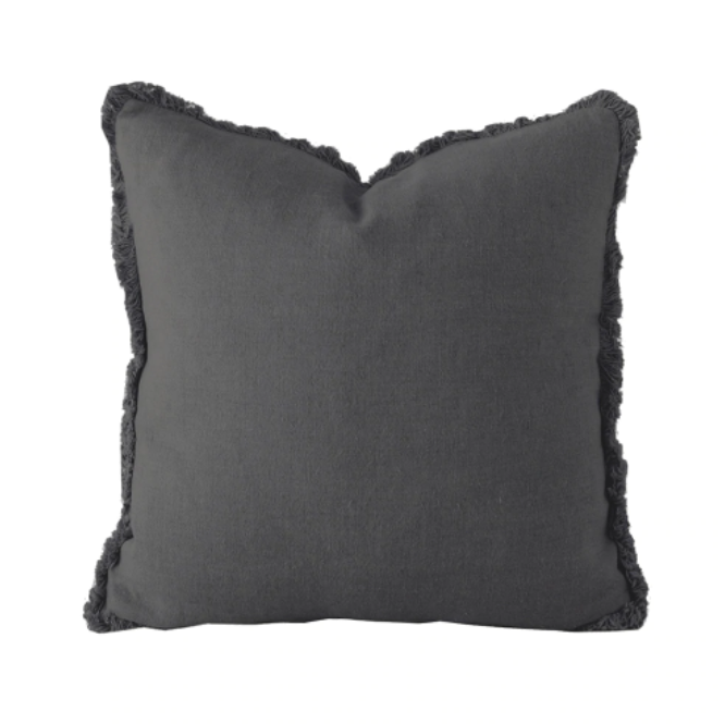 Bambury - Linen Cushion 50x50cm - Charcoal