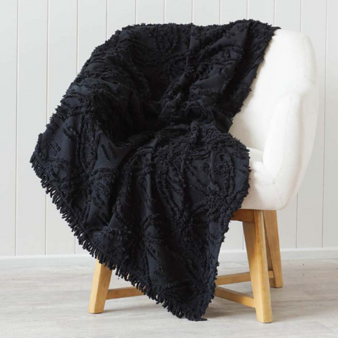 Throw Blanket - Alka - Black - 125x150